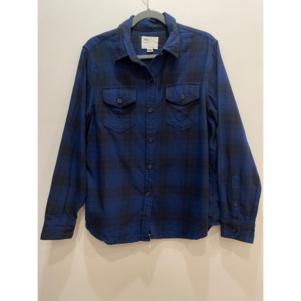 Tilley Flannel Shirt Size L Womens Buffalo Plaid Grunge Outdoors Gorpcore